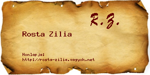 Rosta Zilia névjegykártya